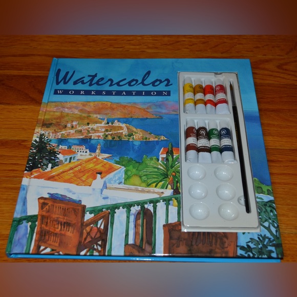 Vintage Watercolor Workstation landscape painting hardcover book - NEW - Picture 2 of 11